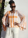 Sunset Tie-Dye Flared Sleeve Top