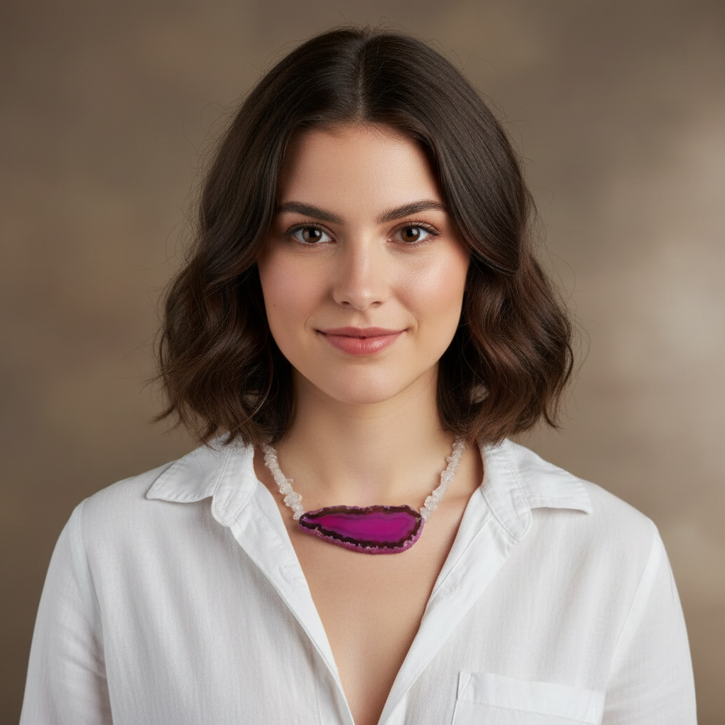 Hot pink diva necklace