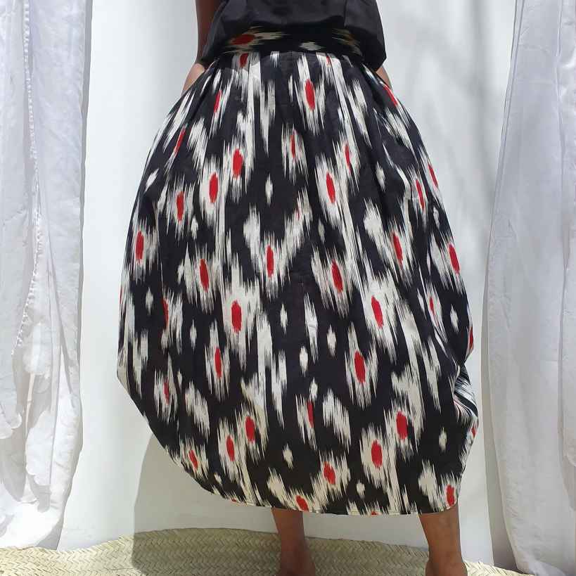 Midnight peacock cotton print