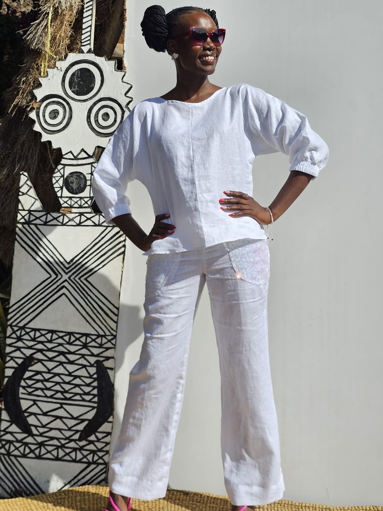 Linea white linen set