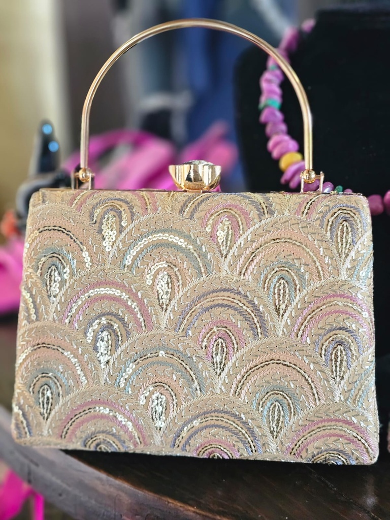 Clutch bag gentle peacock