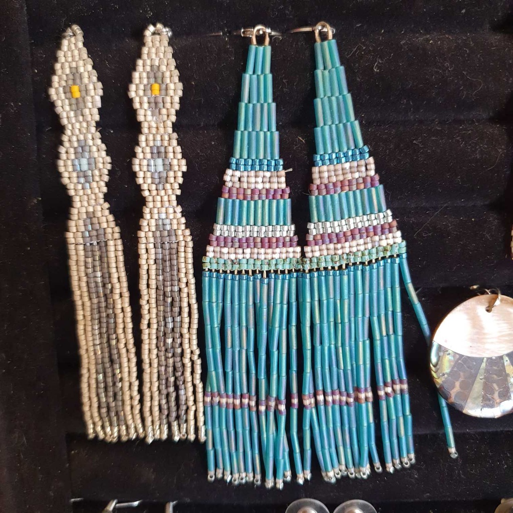 Big blue Miyuki earrings