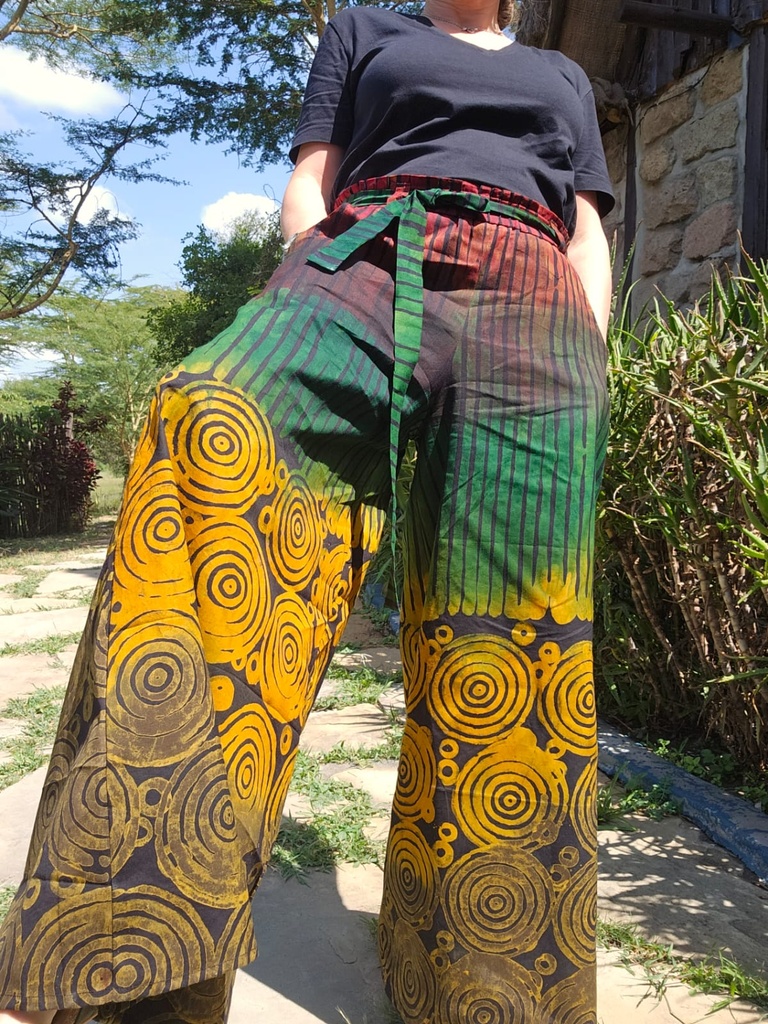 Palazzo tricolore in batik