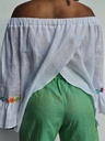 Lime green linen shorts