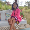 Hot pink linen shirt dress