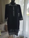 Black and white linen shirt dress