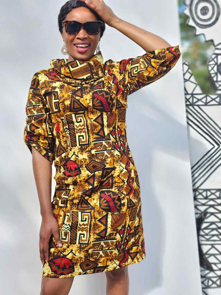 Kijiji fitted turtleneck dress