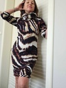 Tiger fitted turtleneck dress