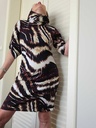 Tiger fitted turtleneck dress