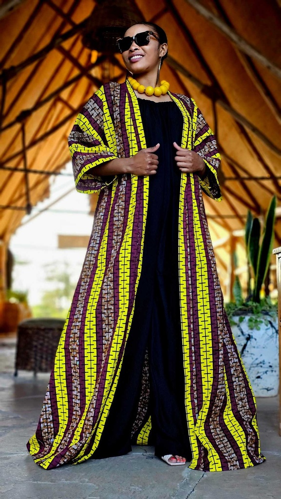 Kimono - lemon stripe