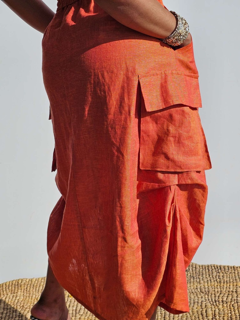 Cargo skirt orange