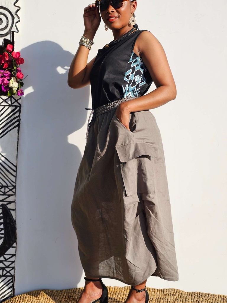 Cargo skirt khaki