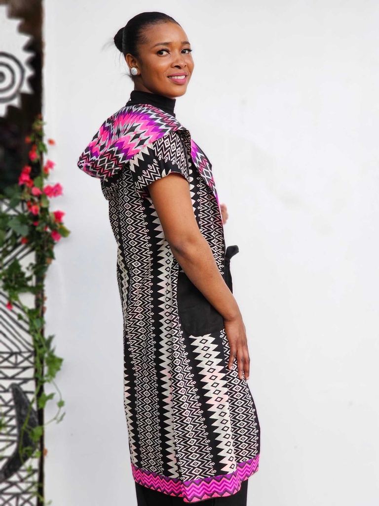 Eclipse, reversible hoodie - hot pink