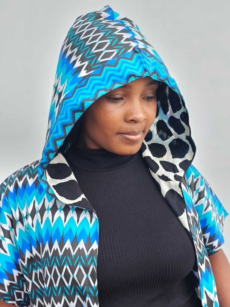 Eclipse, reversible hoodie - blue