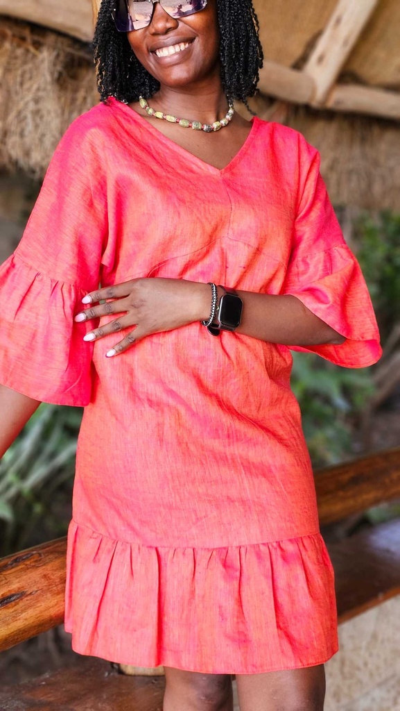 Malaika dress- hot pink