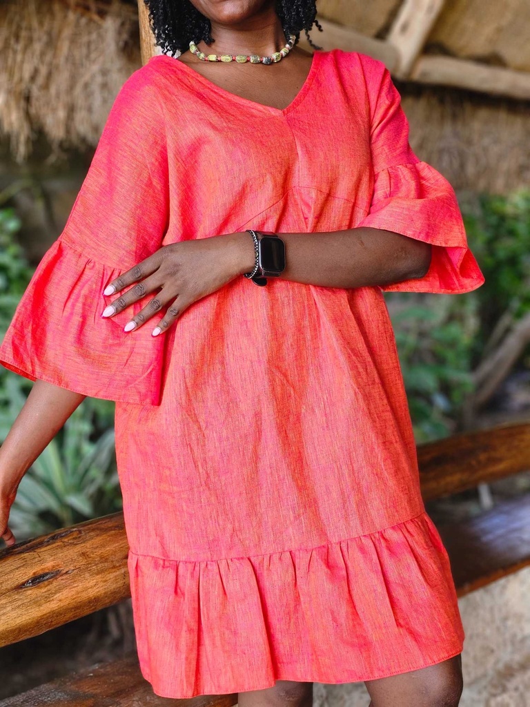 Malaika dress- hot pink