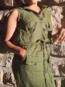 Linen safari dress