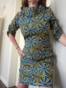 Caleidoscope fitted turtleneck dress