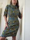 Caleidoscope fitted turtleneck dress