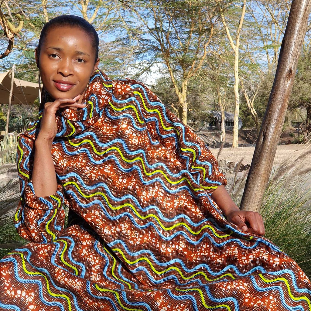 Zigzag - Turtleneck dress