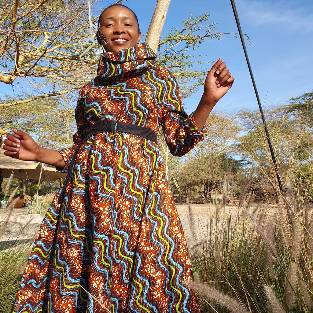 Zigzag - Turtleneck dress