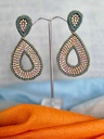 Light emerald zirconia earrings