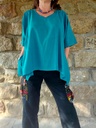 Dhalia asymmetric top turquoise
