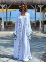 Moonlit veil kaftan white