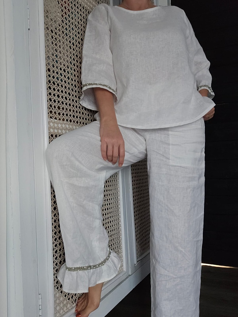 Lounge wear PJ white