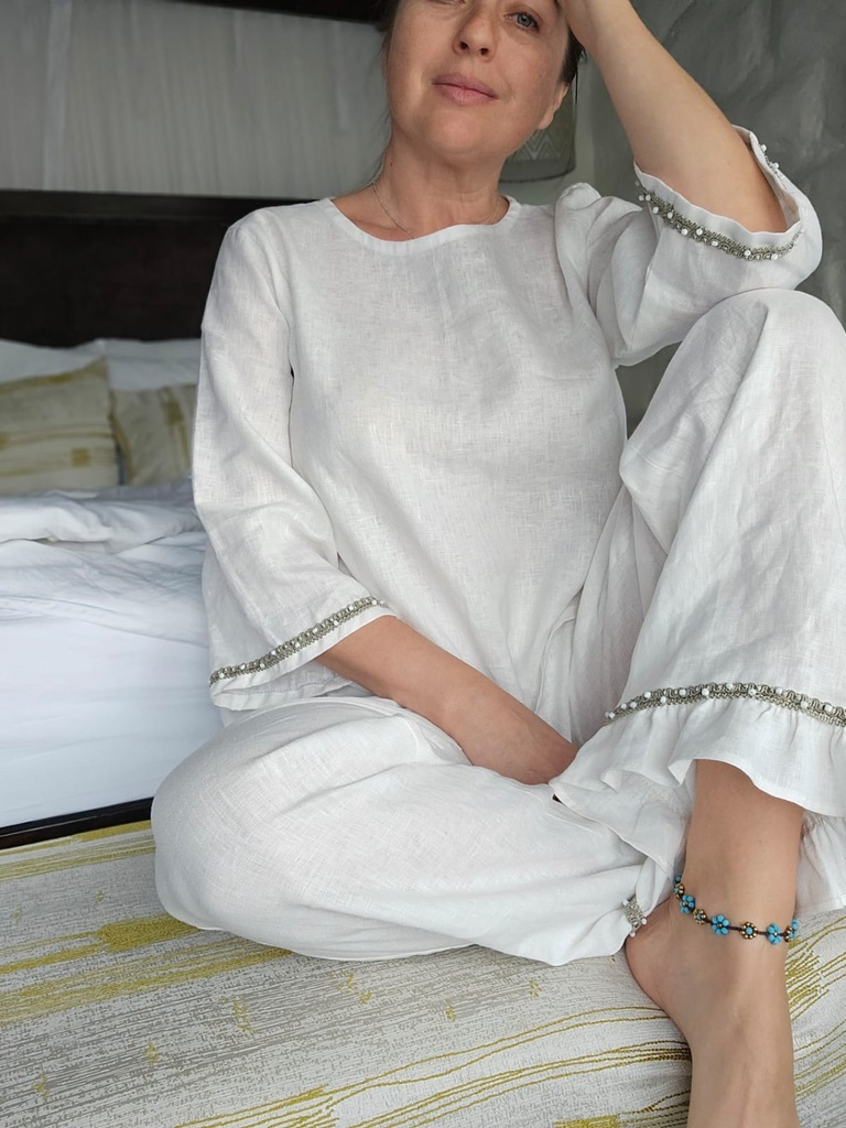 Lounge wear PJ white