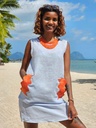 Coral wave dress