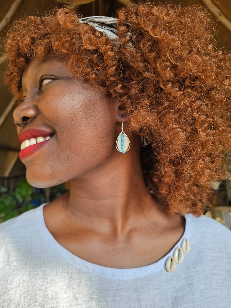 Turquoise shell earrings