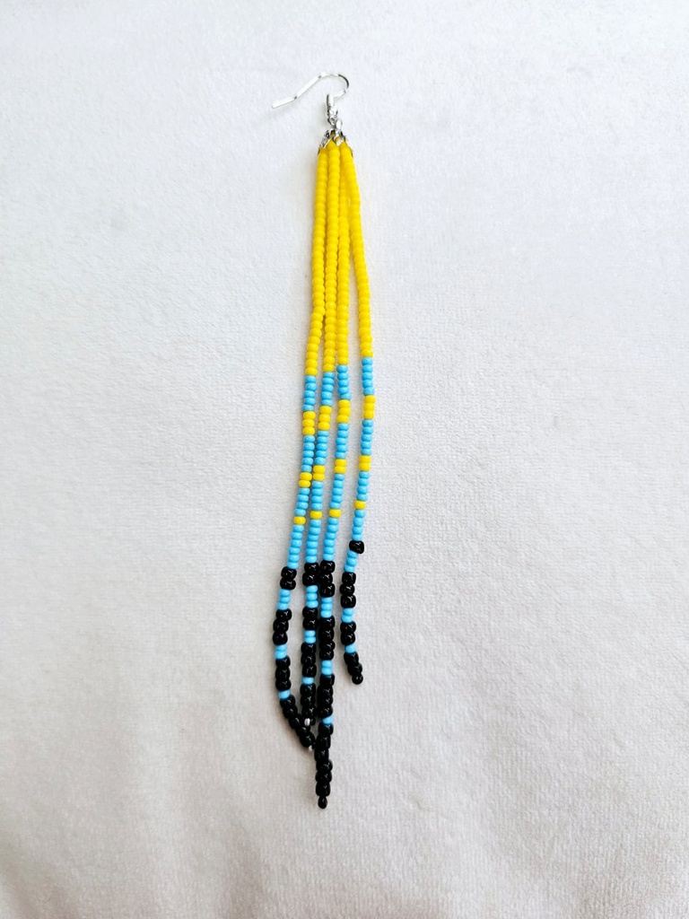 Long earring lemon yellow