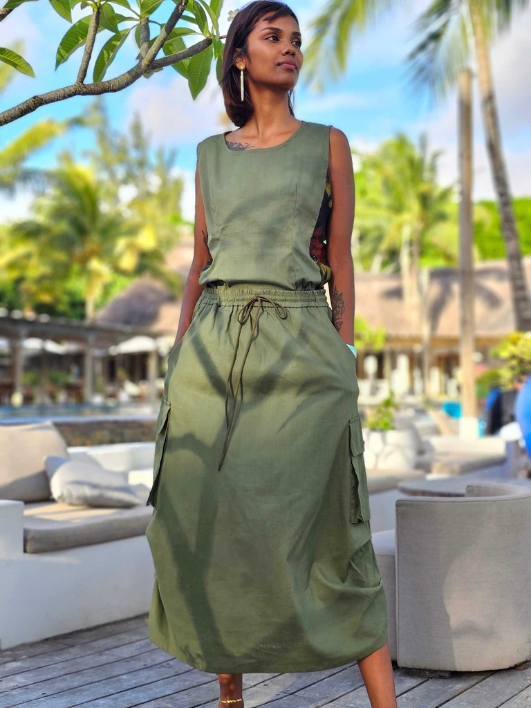 Cargo skirt jungle green