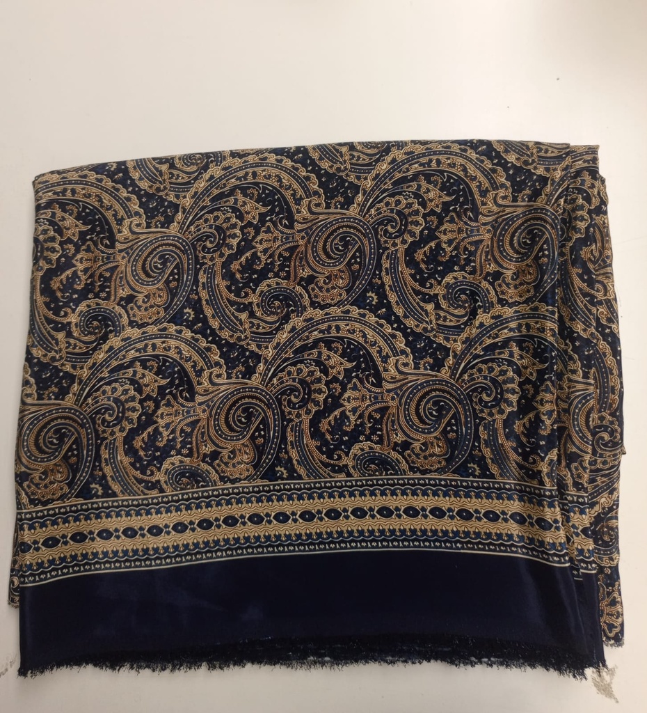 Vintage print silk