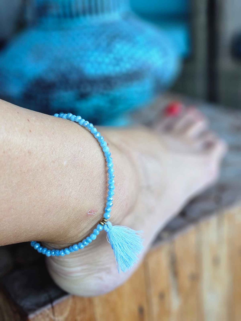 Topaz Swarovski anklet