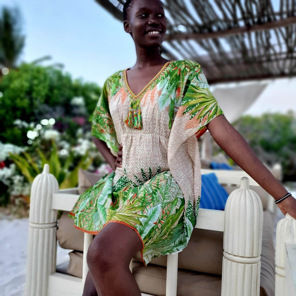 Tropical beach kaftan