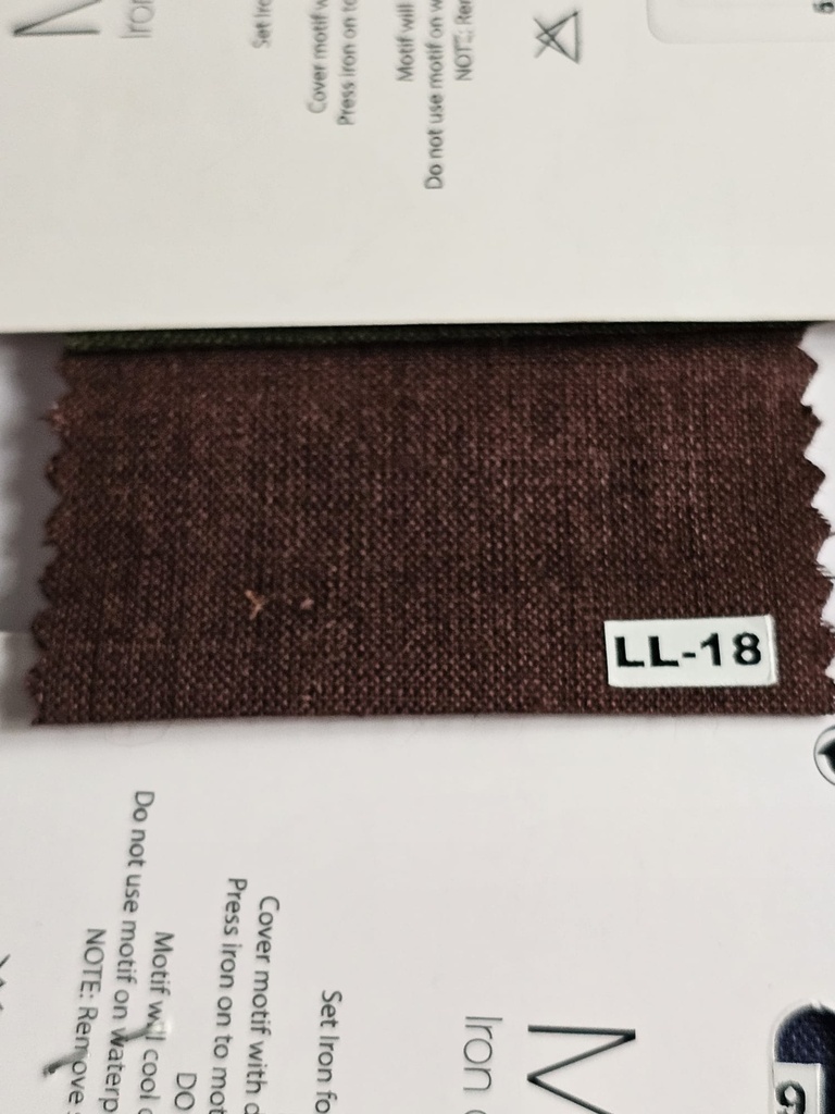 Chocolate linen fabric LL 18