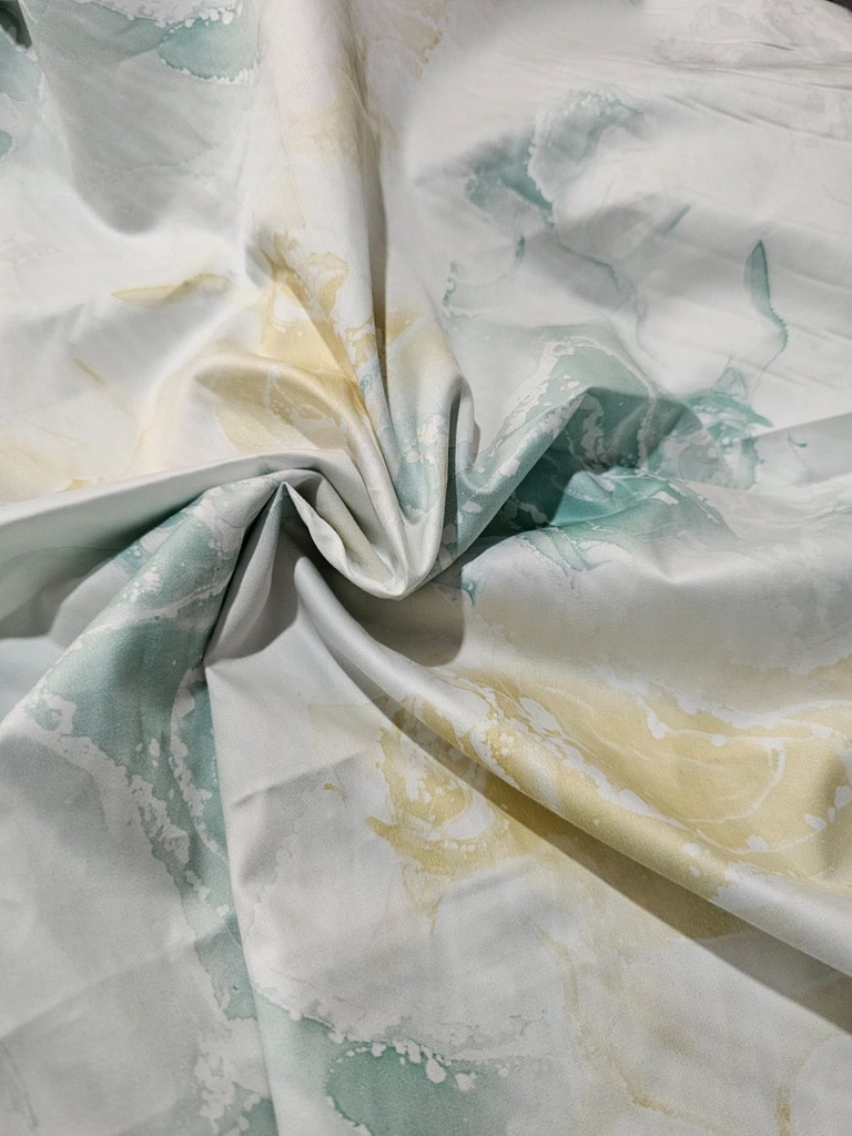 white with pale green and yellow