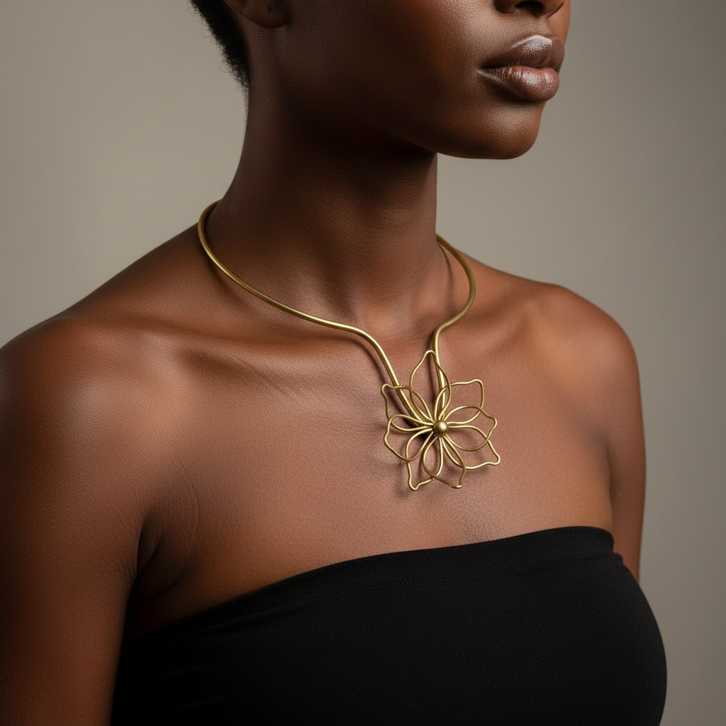 Flora, necklace and bracelet set