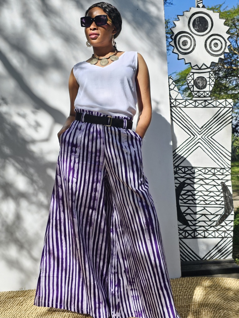 Batik purple stripes