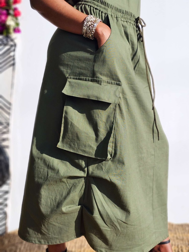 Cargo skirt jungle green