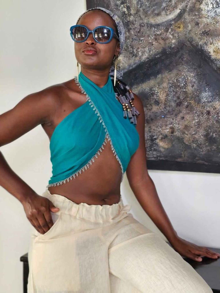 Crisscross tops turquoise or watermelon