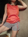 Draw string linen top