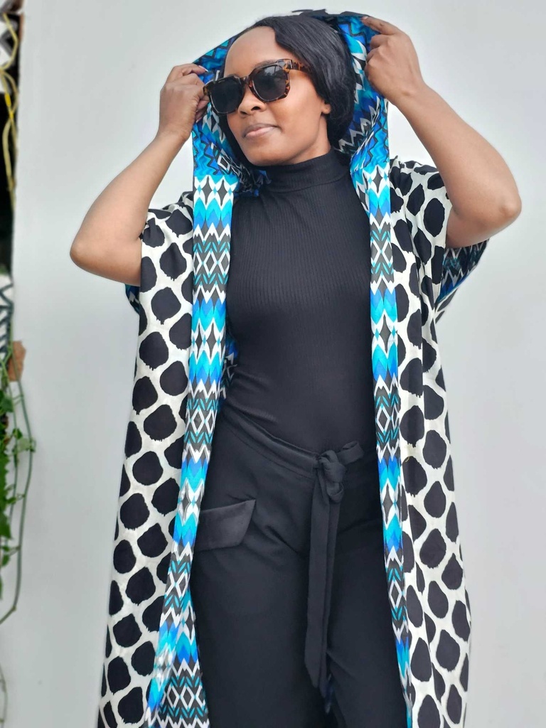 Eclipse, reversible hoodie - blue