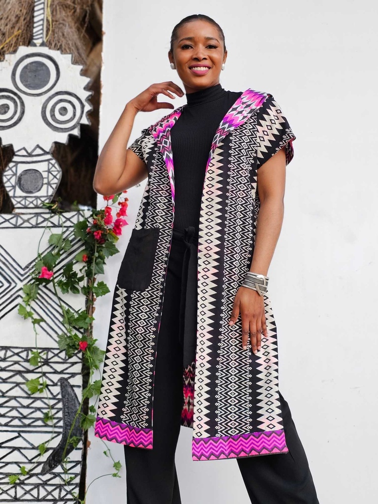 Eclipse, reversible hoodie - hot pink