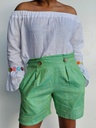 Lime green linen shorts