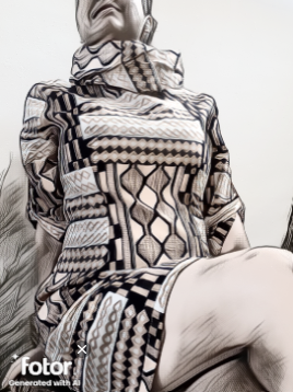 ORDER in your print - fitted turtleneck