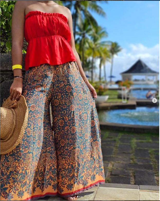 Silk palazzo - floral