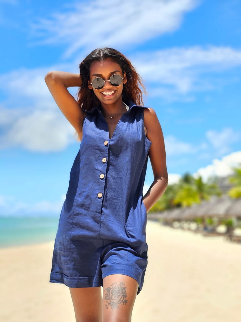 St. Tropez navy linen